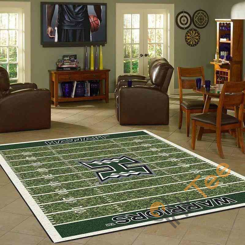 Hawaii Rainbow Warriors Home Field Area Rectangle Rug