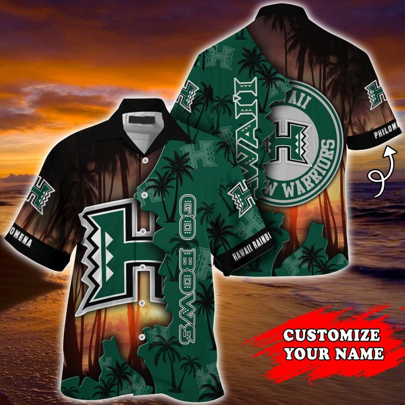 Hawaii Rainbow Warriors NCAA Customized Summer Hawaiian Shirt