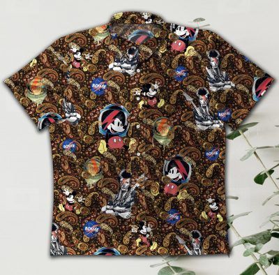 Hawaii Shirt Bowie Mickey Vintage Cotton Mens