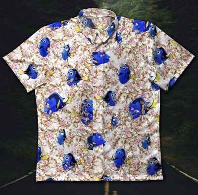 Hawaii Shirt Finding Dory Vintage Cotton Mens