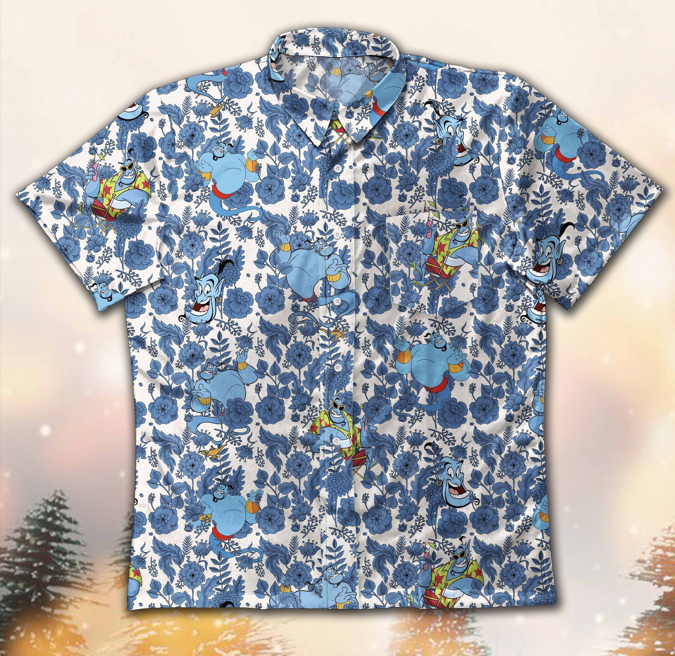 Hawaii Shirt Genie Aladdin Vintage Cotton