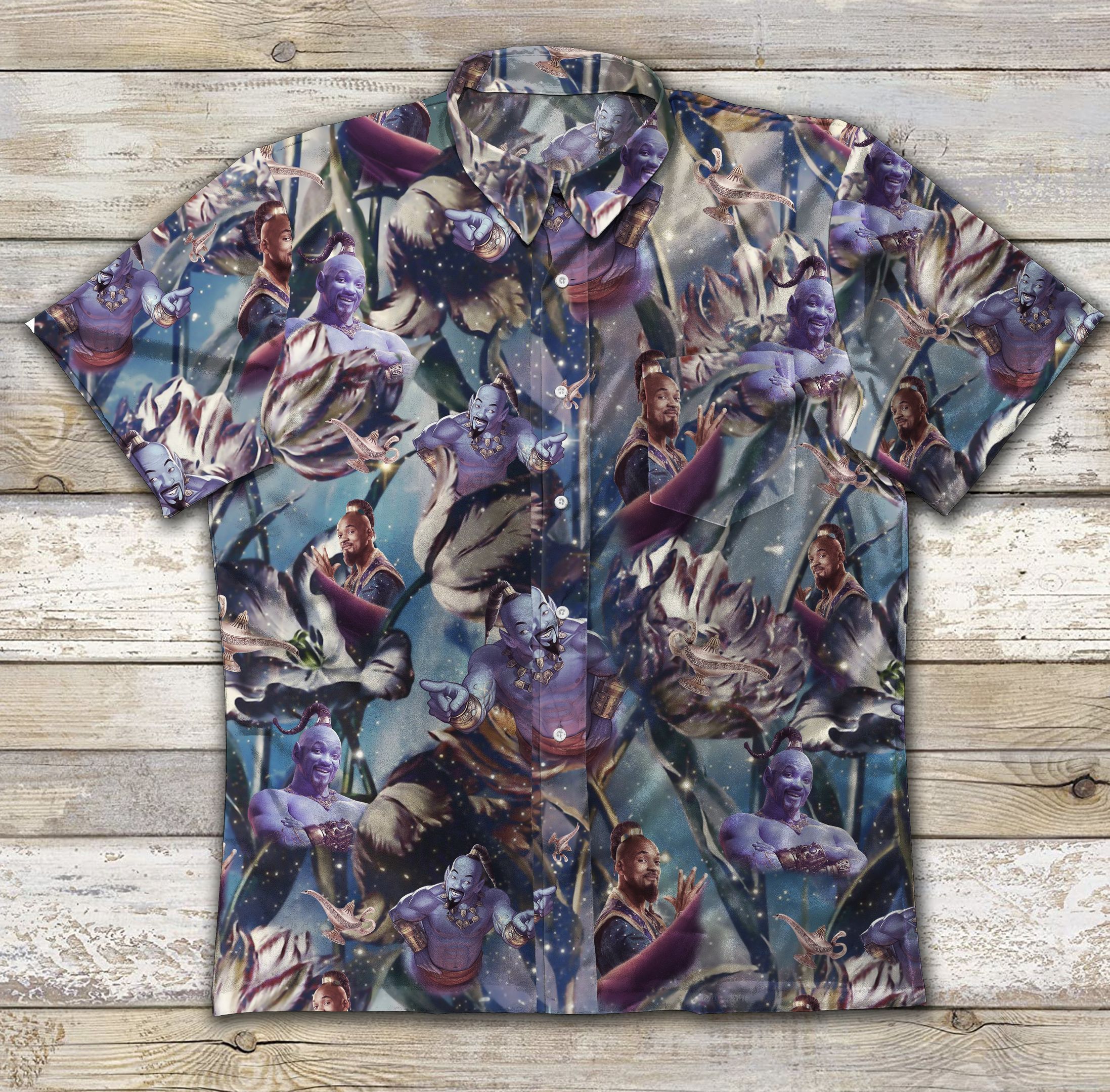 Hawaii Shirt Genie Aladdin Will Smith Vintage