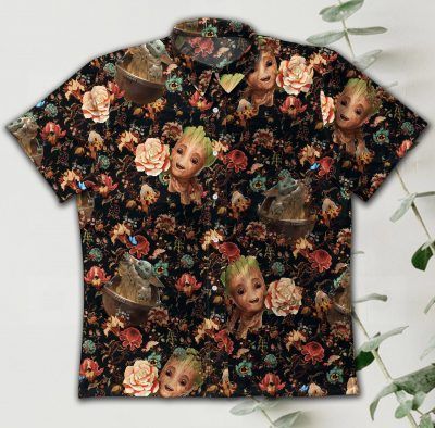 Hawaii Shirt Groot Vintage Cotton Mens