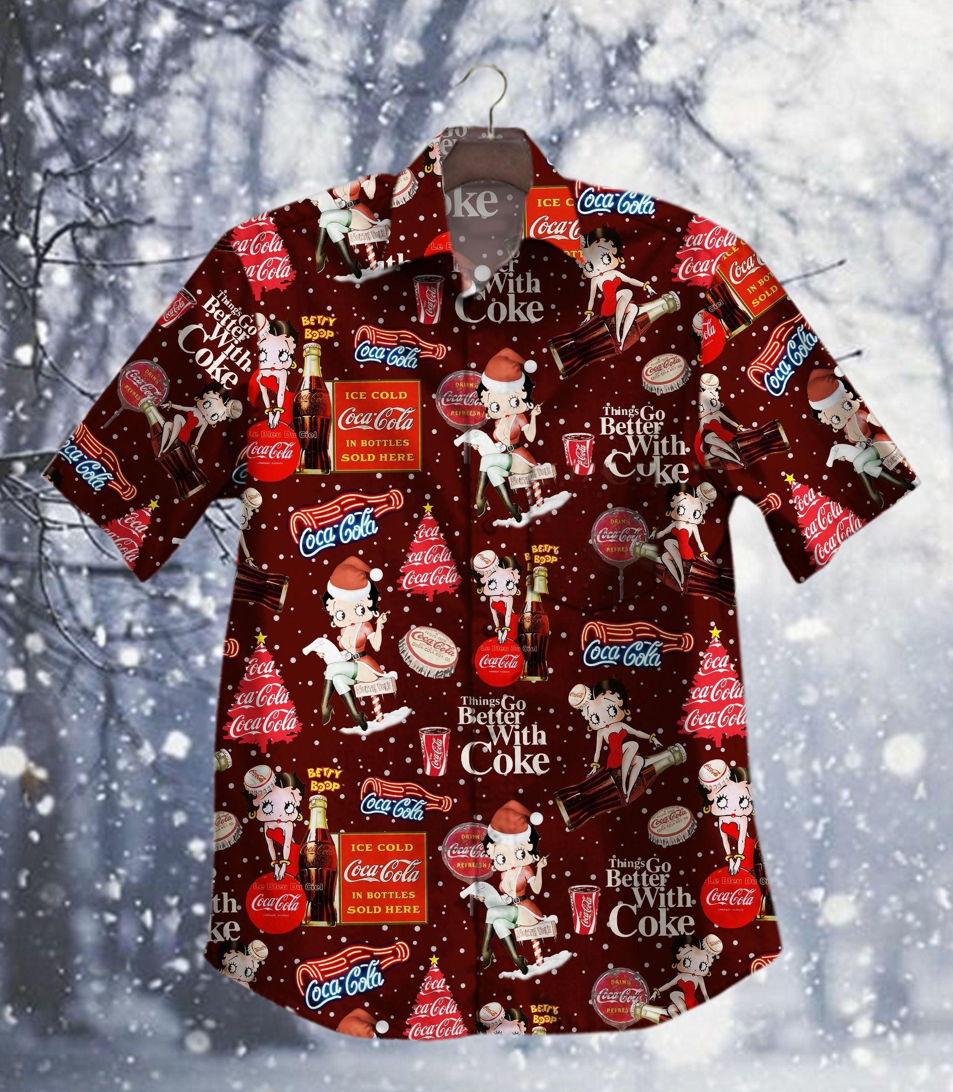 Hawaii Shirt Hot Betty Boop Cola Christmas Vintage