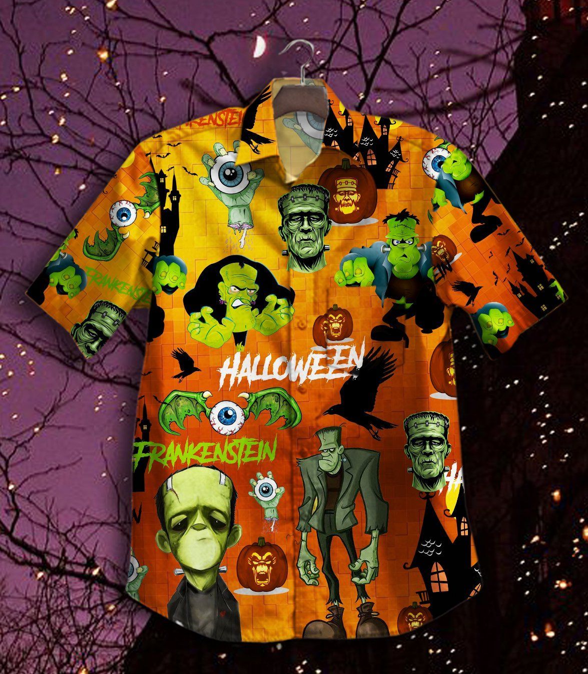 Hawaii Shirt Hot Frankenstein Vintage