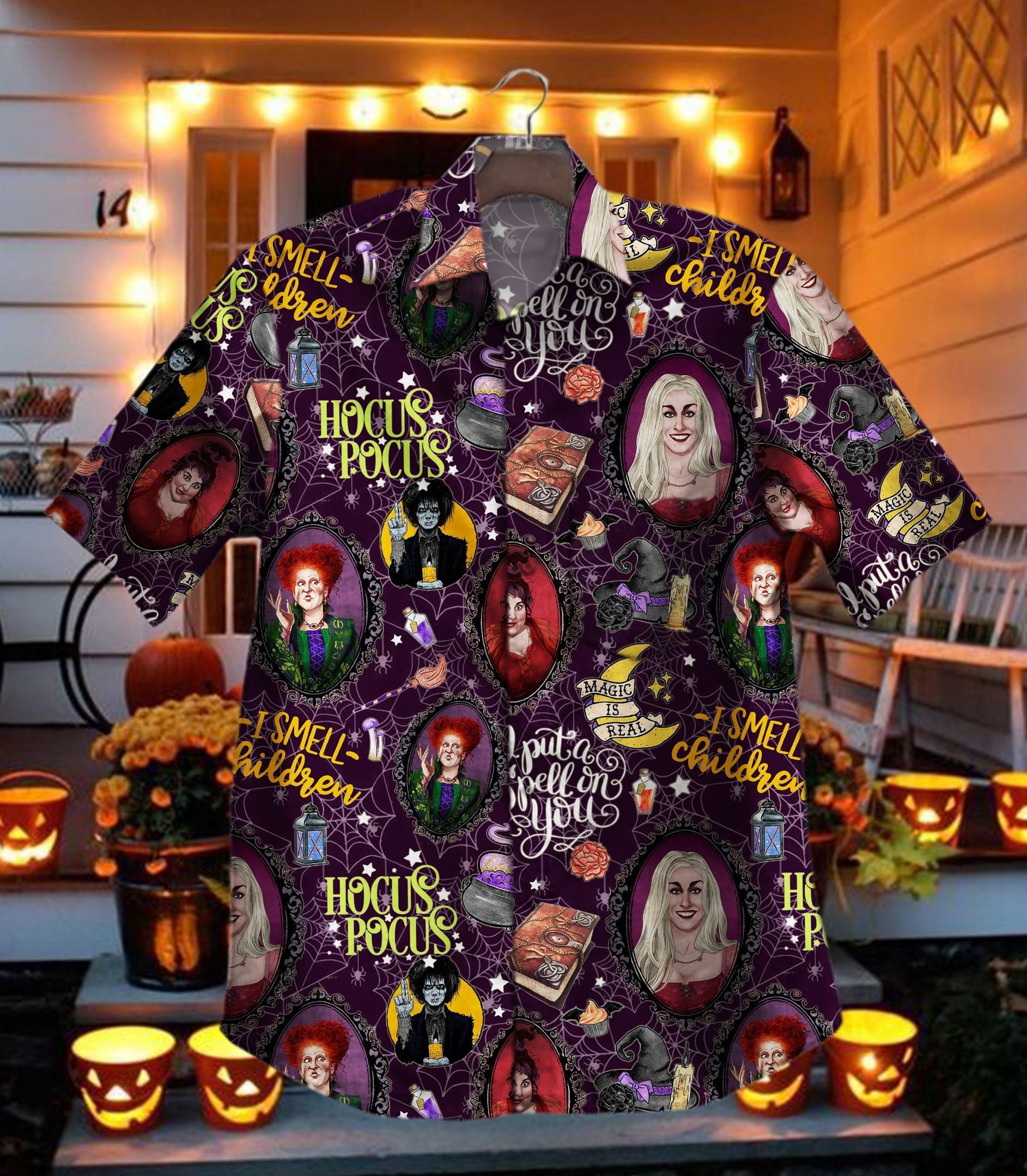 Hawaii Shirt Hot Halloween Hocus Pocus Vintage