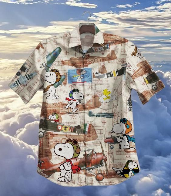 Hawaii Shirt Hot Plane And Snoopy Vintage
