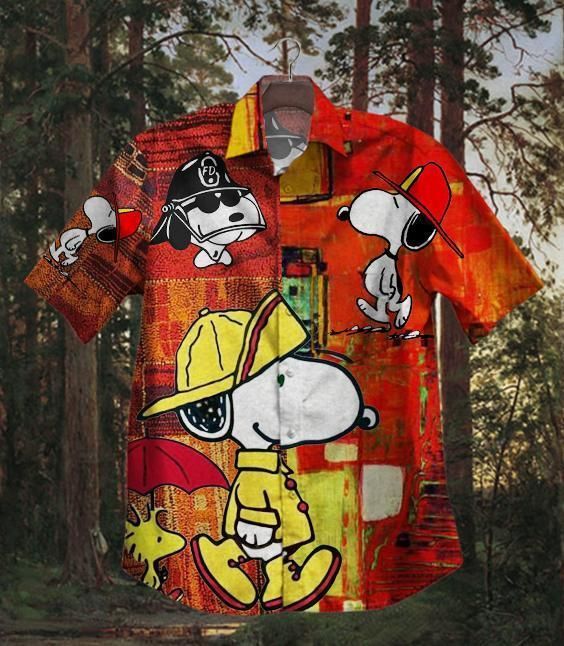 Hawaii Shirt Hot Snoopy Firefighter Vintage