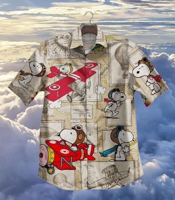 Hawaii Shirt Hot Snoopy Pilot Vintage