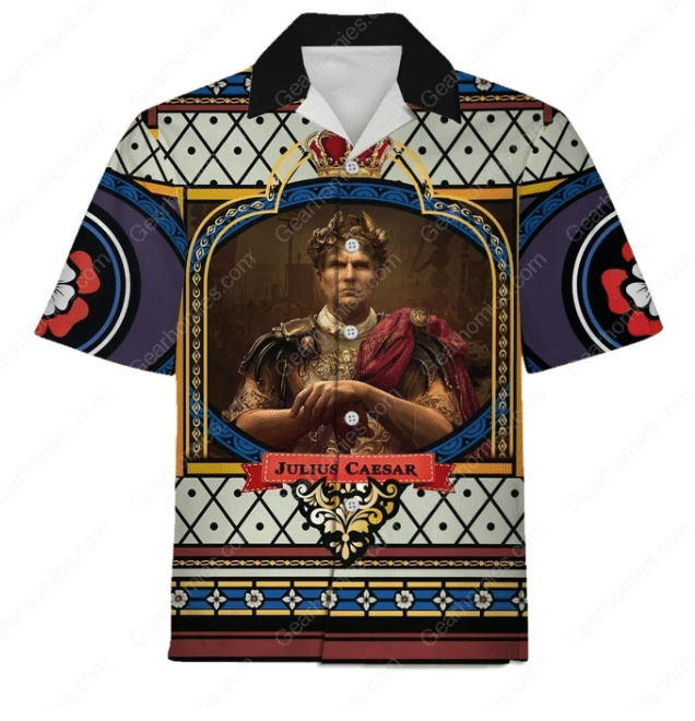 Hawaii Shirt Julius Caesar Stained Glass