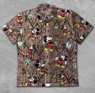 Hawaii Shirt Mickey Loves Starbuck Vintage Cotton