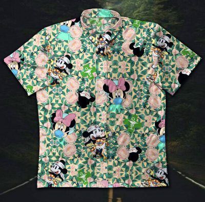 Hawaii Shirt Mickey Nurse Vintage Cotton Mens