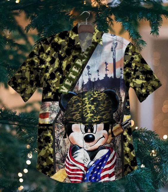 Hawaii Shirt Mickey Soldier Vintage