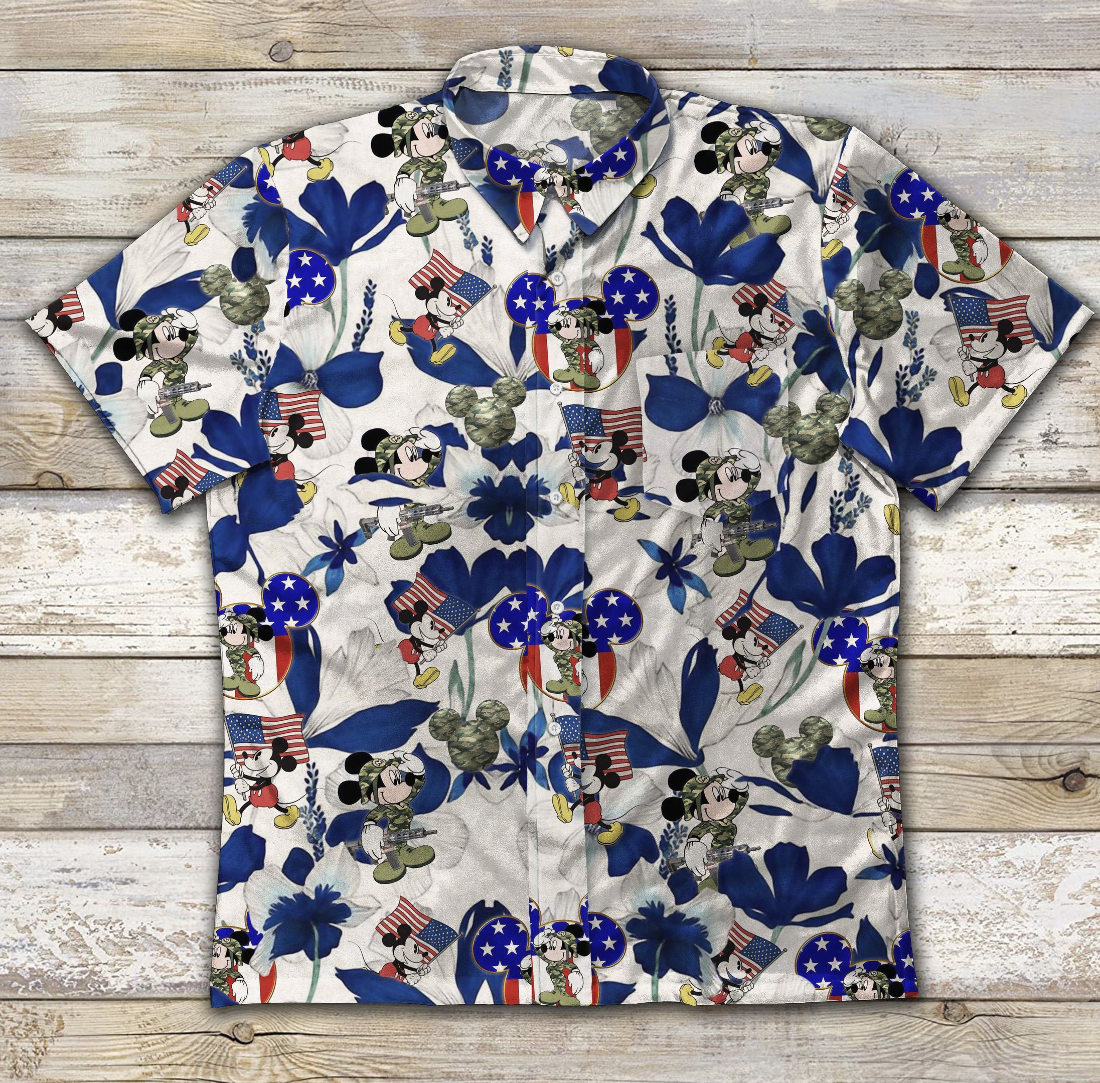 Hawaii Shirt Mickey Veteran Vintage