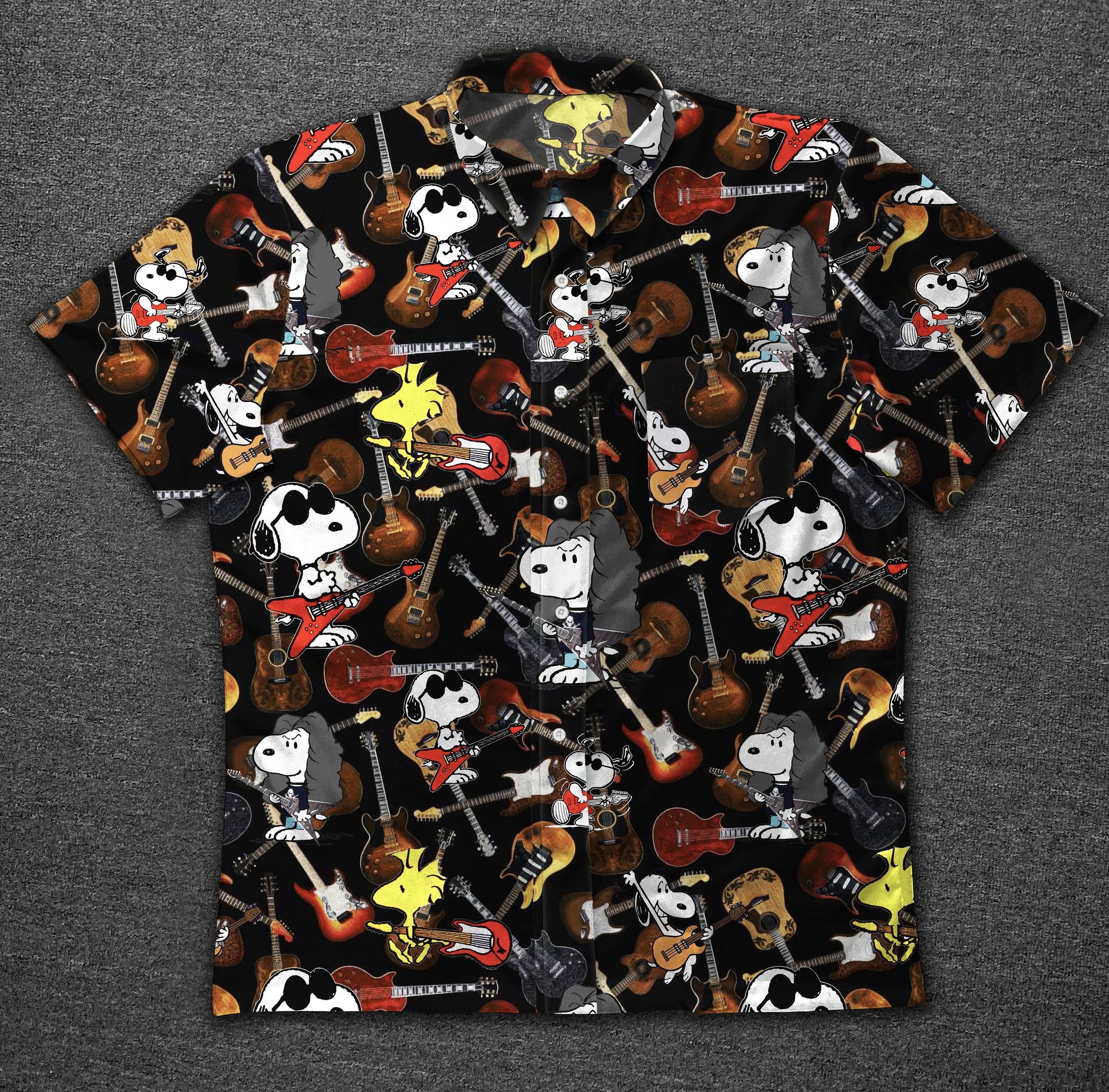 Hawaii Shirt Music Snoopy Vintage Cotton