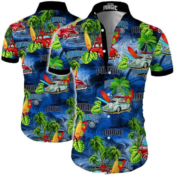 Hawaii Shirt Orlando Magic Hawaiian Shirt Tropical Flower Slim Fit Body