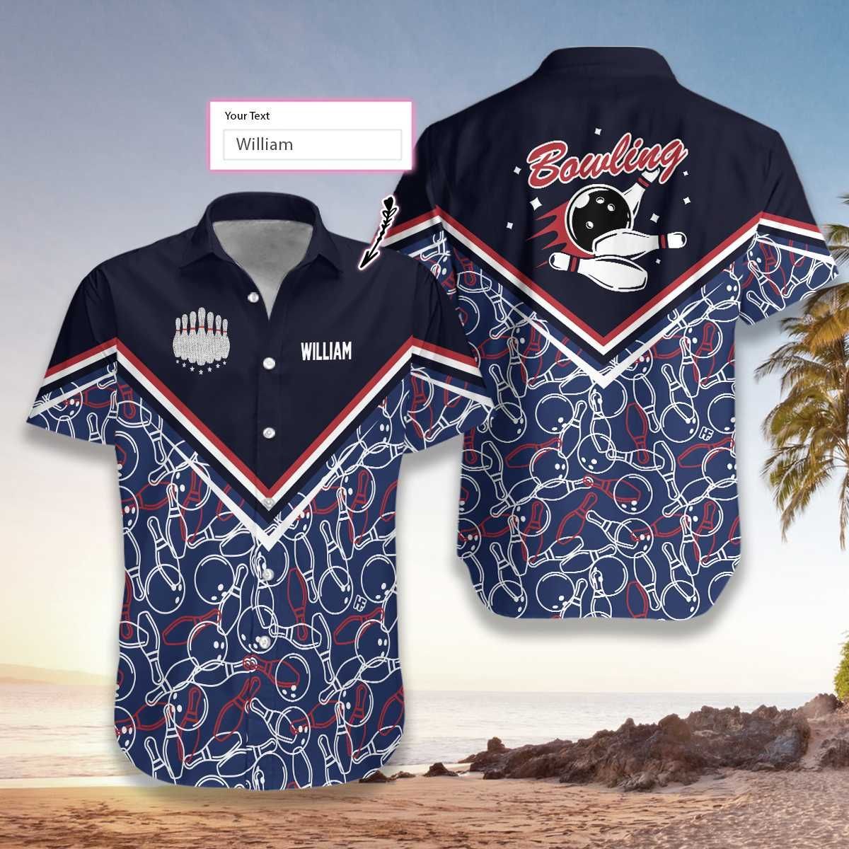 Hawaii Shirt Personalized Bowling Pattern Custom
