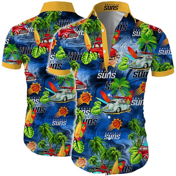 Hawaii Shirt Phoenix Suns Hawaiian Shirt Tropical Flower Slim Fit Body