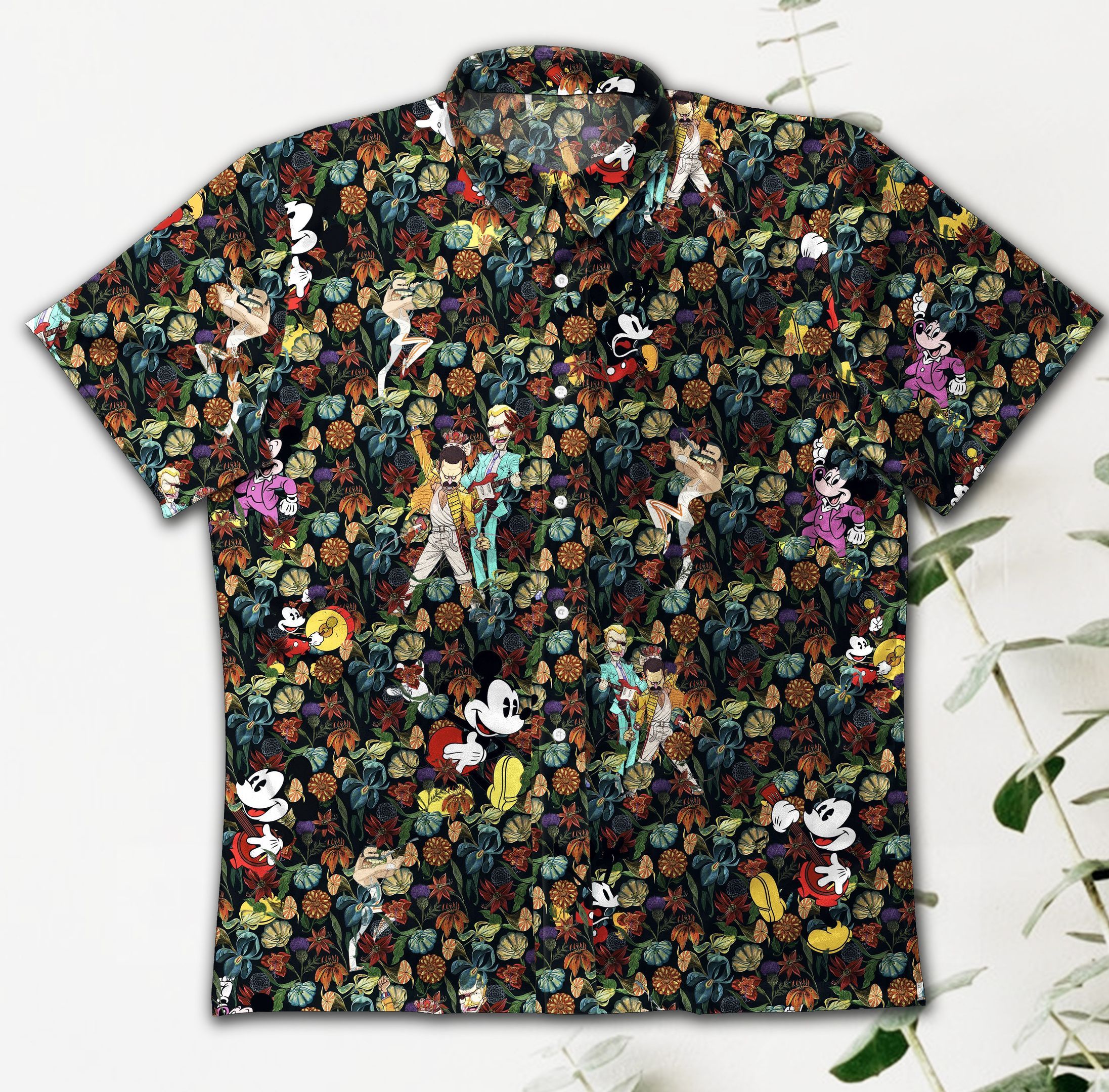 Hawaii Shirt Queen And Mickey Vintage
