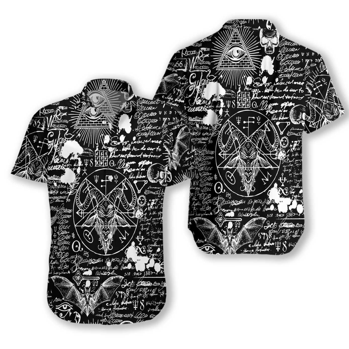 Hawaii Shirt Seamless Occultism Satanic Goth