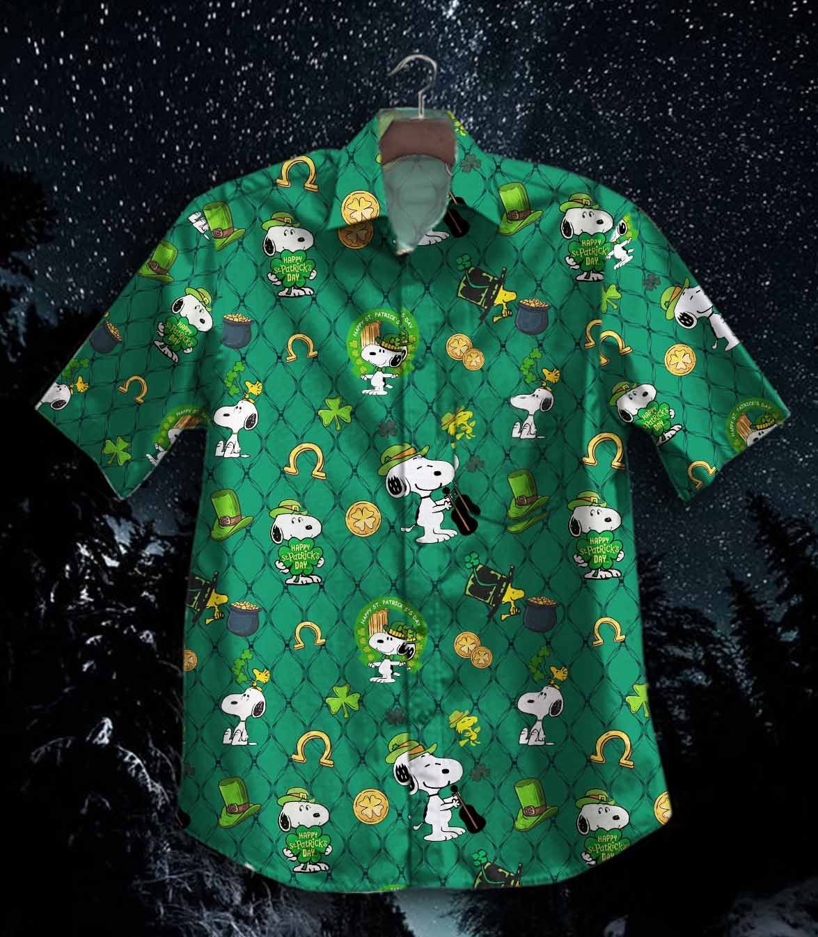 Hawaii Shirt Snoopy Patricks Day Vintage