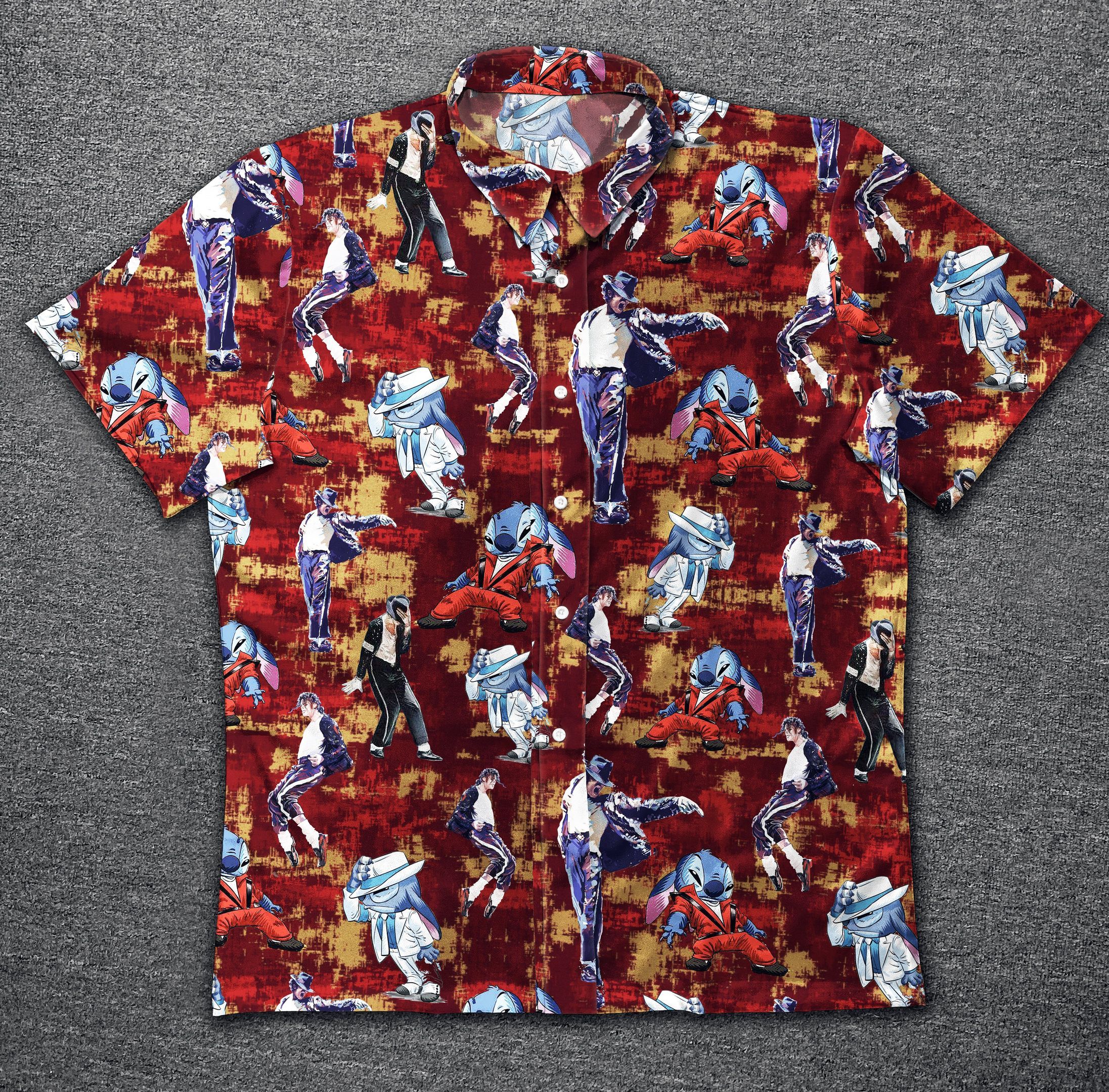 Hawaii Shirt Stitch And Michael Jackson Vintage Cotton