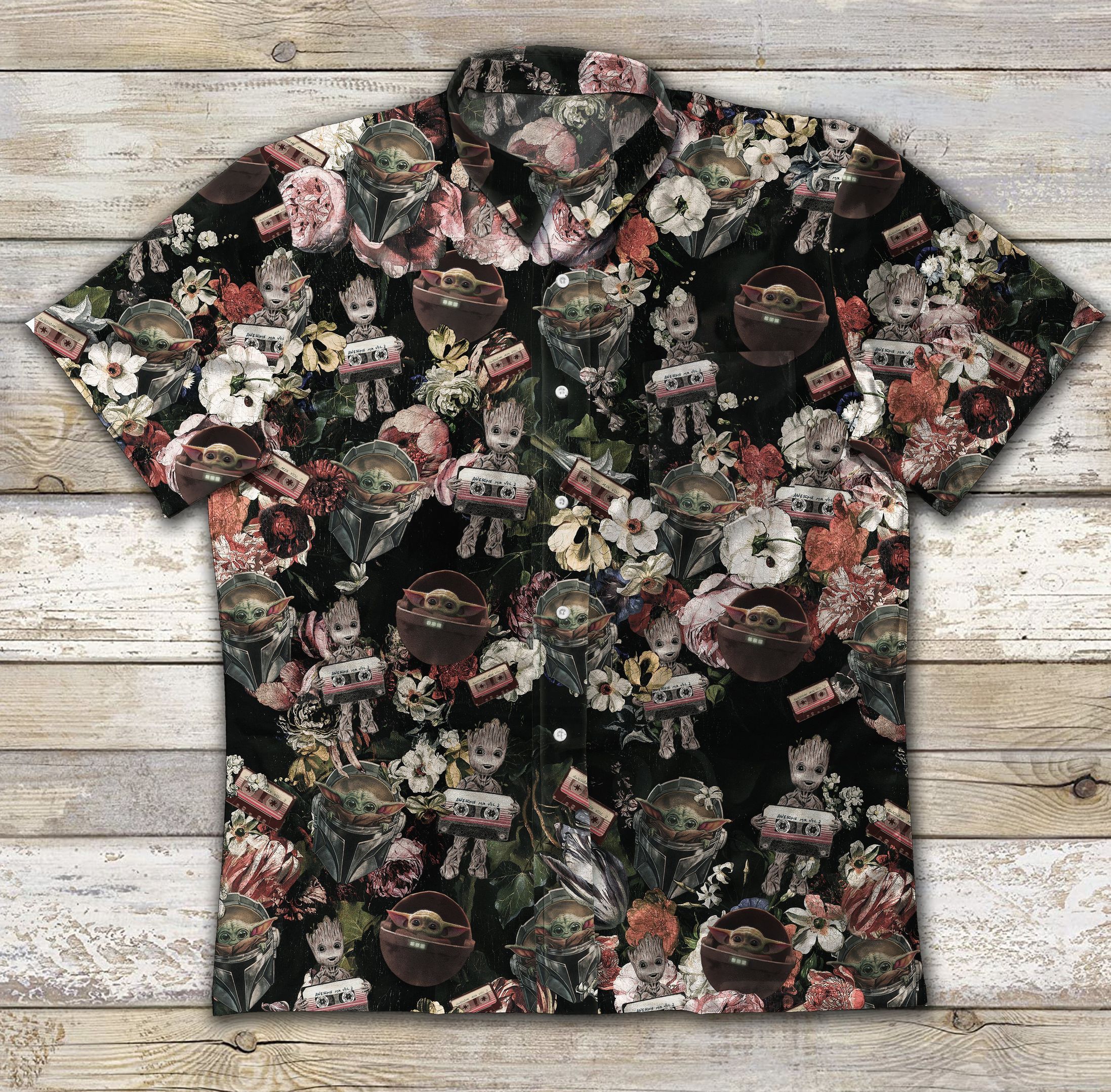 Hawaii Shirt Yoda And Groot Vintage
