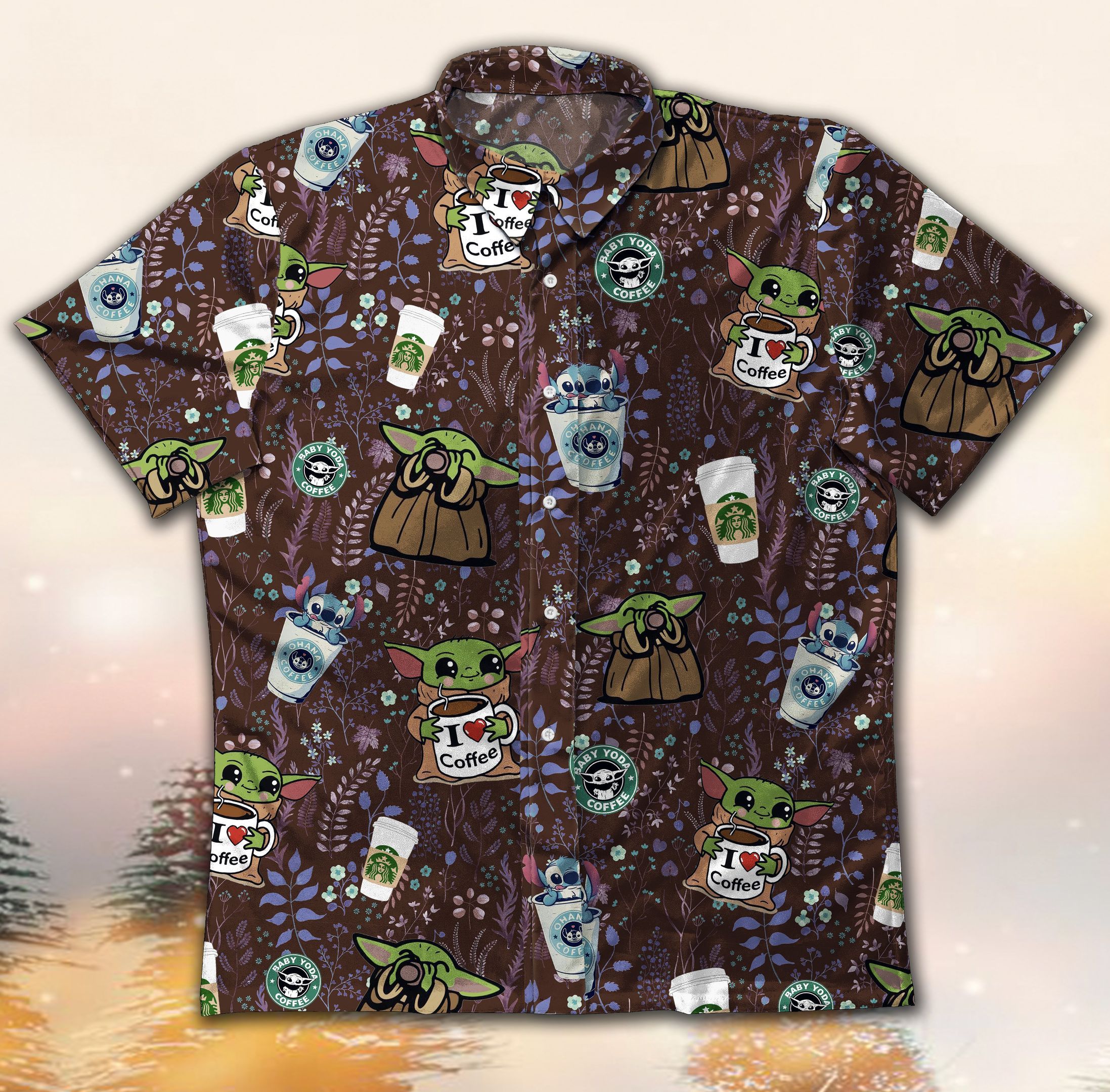 Hawaii Shirt Yoda And Stitch Love Starbuck Vintage