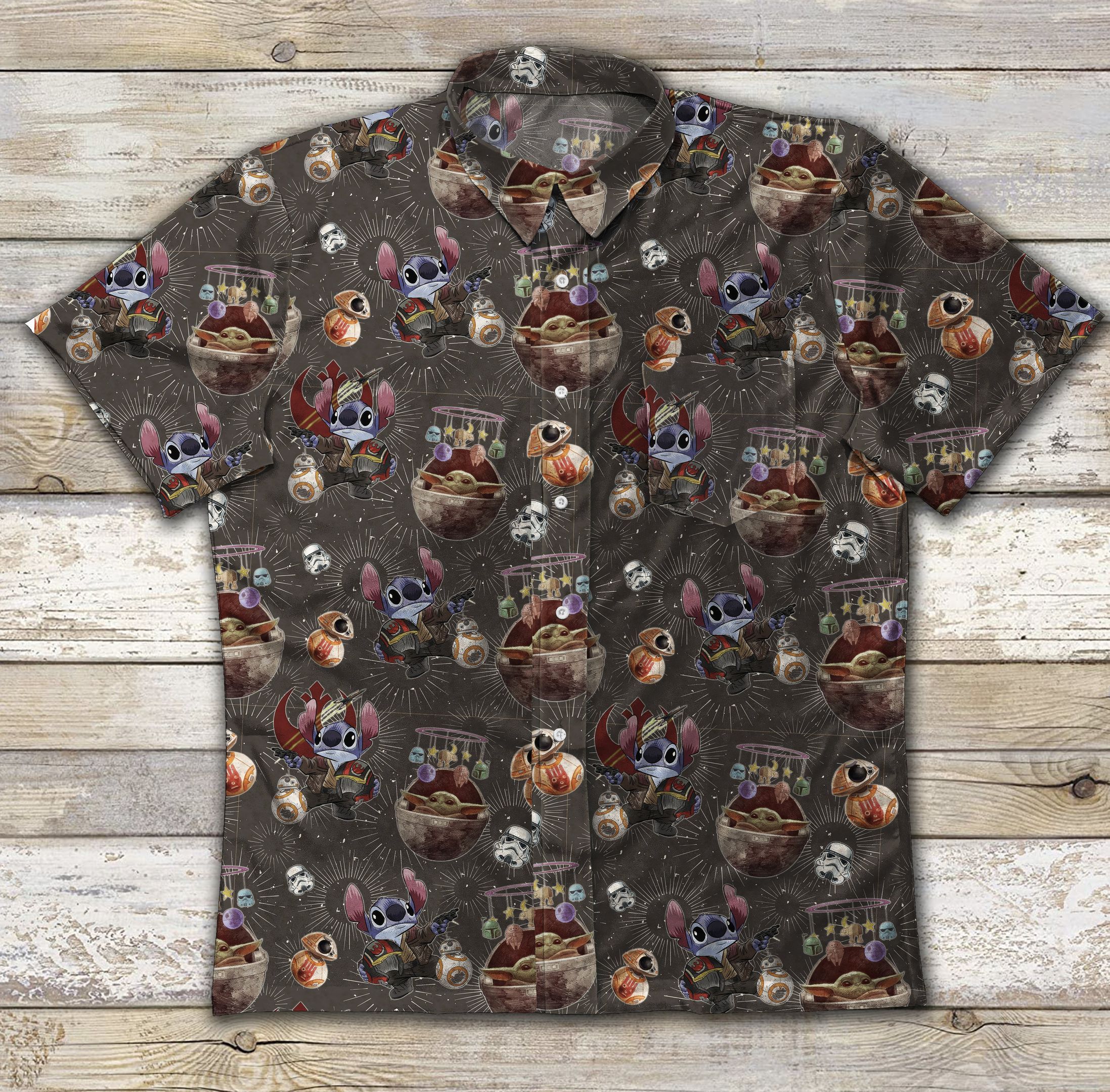 Hawaii Shirt Yoda And Stitch Vintage