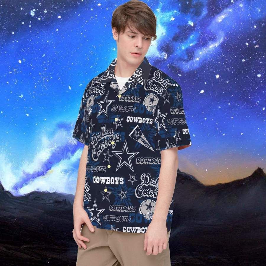 Hawaiian Aloha Aloha Shirts Football Dallas Cowboys V22409V Hawaiian Beach