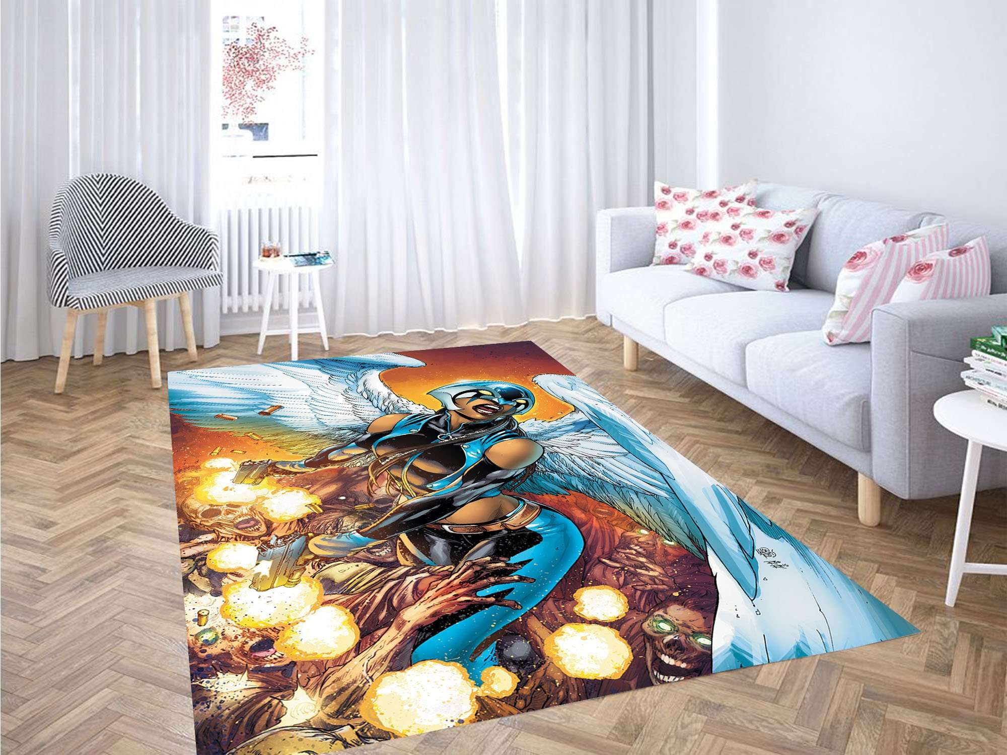 Hawkgirl Dc Carpet Rectangle Rug