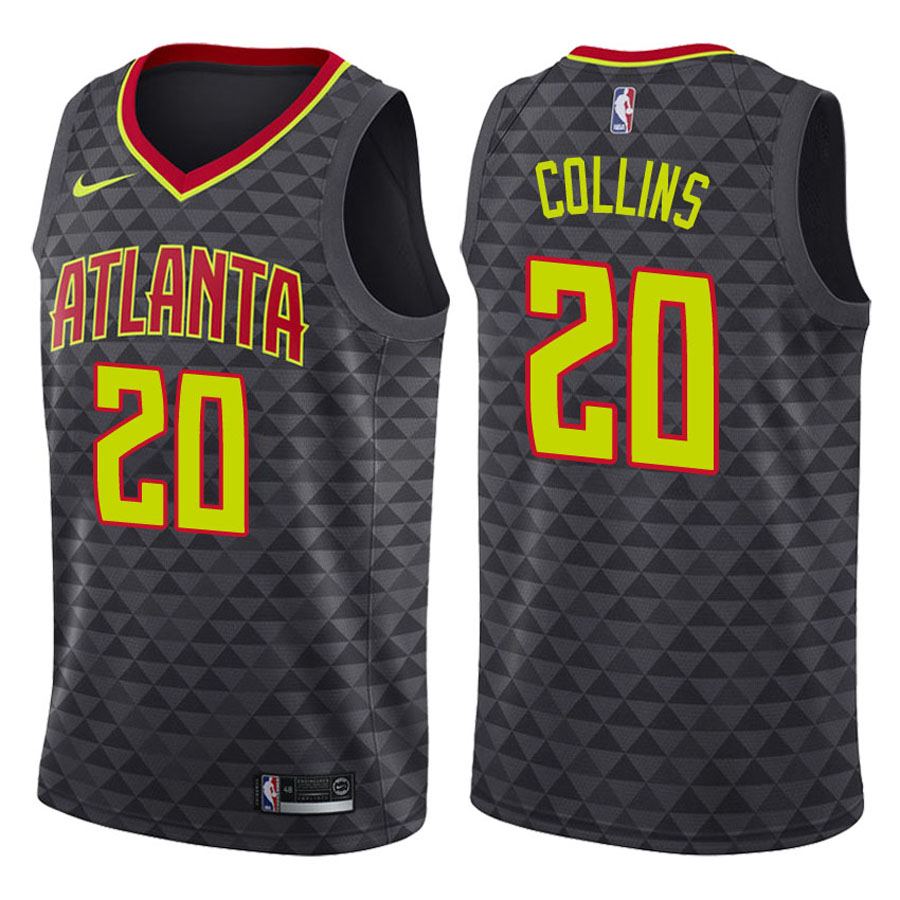 Hawks Male John Collins #20 2017-18 Icon Black Jersey