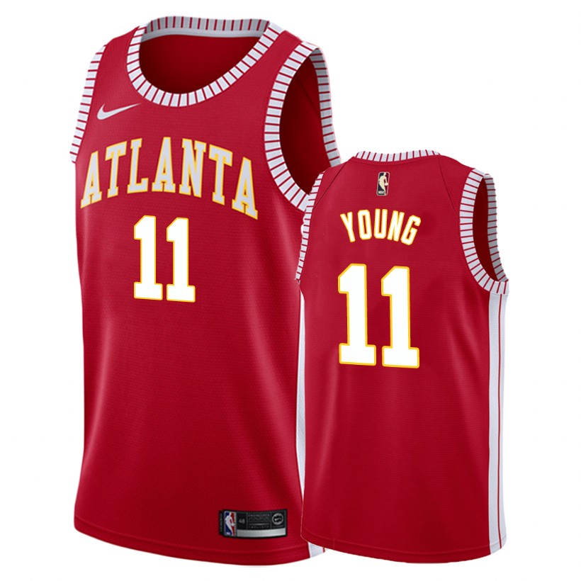 Hawks Male Trae Young #11 Classic Red Jersey