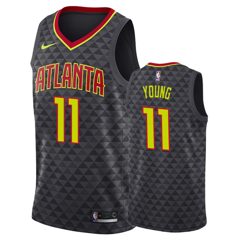 Hawks Male Trae Young #11 Icon Black Jersey