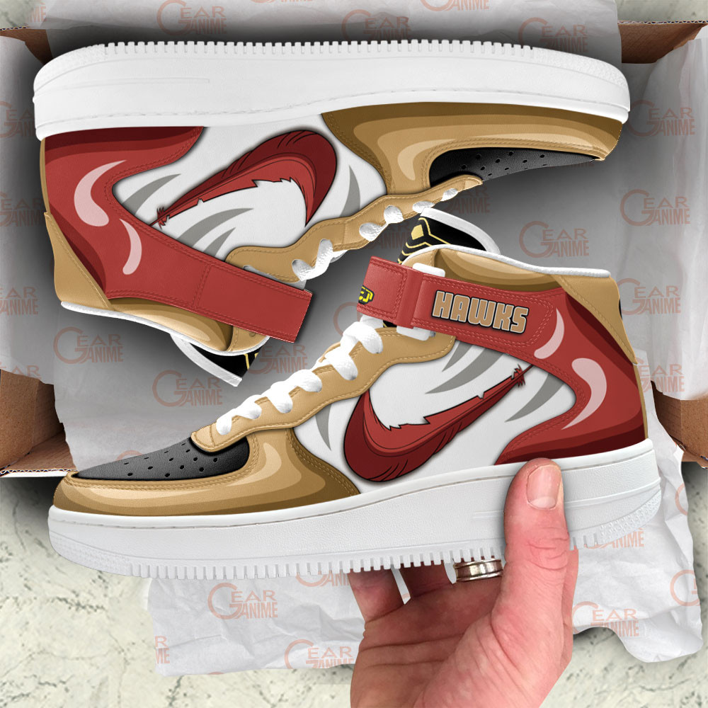 Hawks Sneakers Air Mid Custom My Hero Academia Anime Shoes