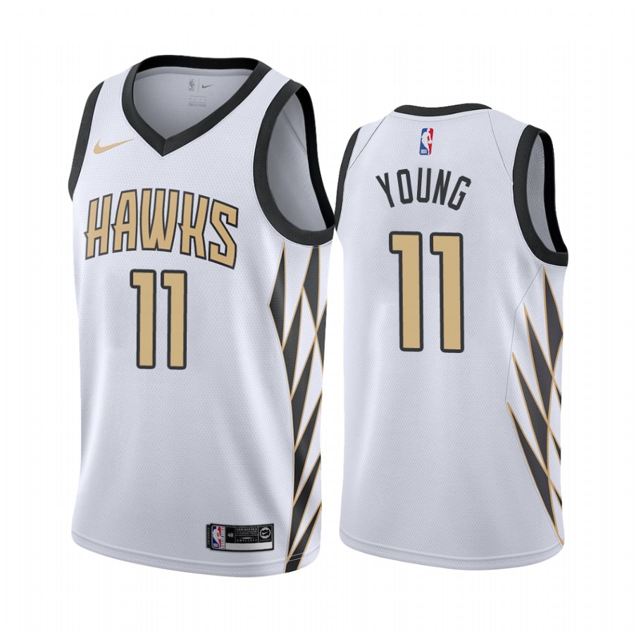 Hawks Trae Young 2018-19 City White Jersey