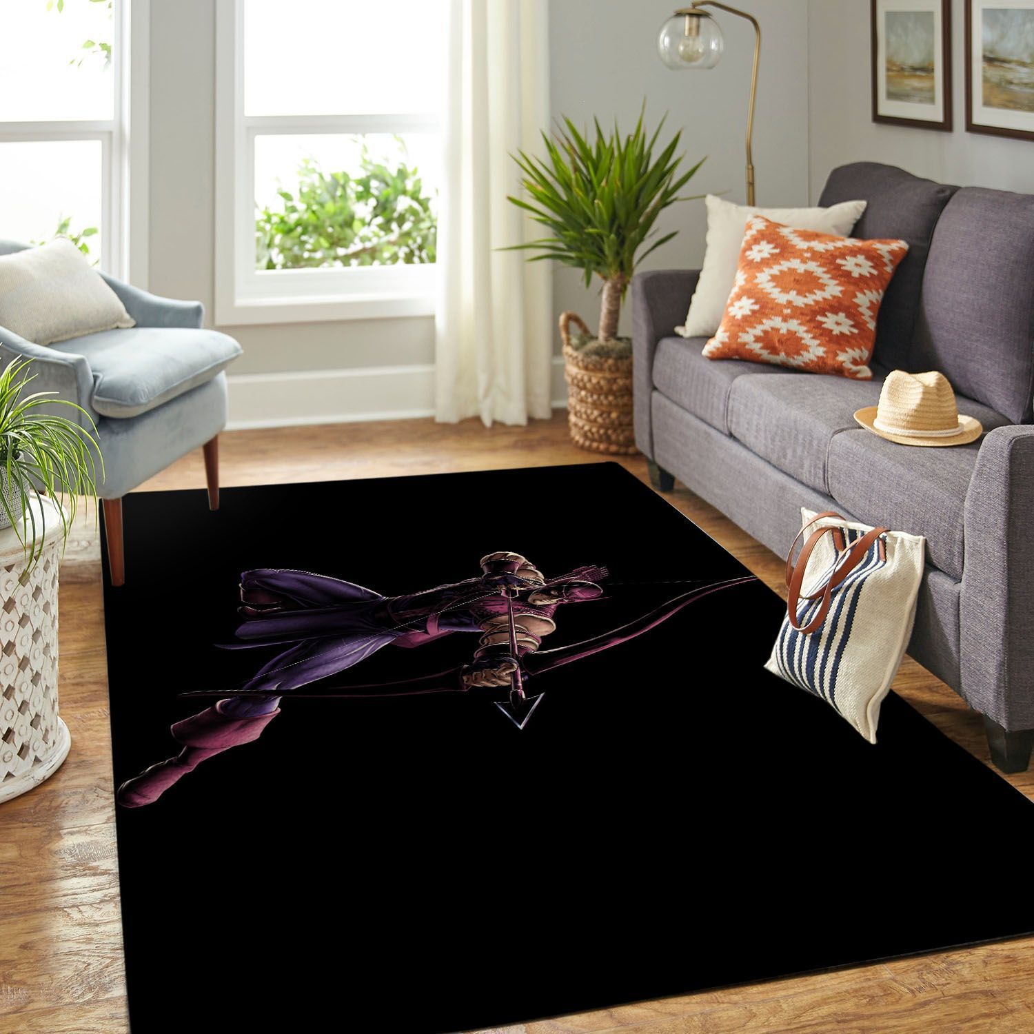 Hawkye Living Room Area Rectangle Rug