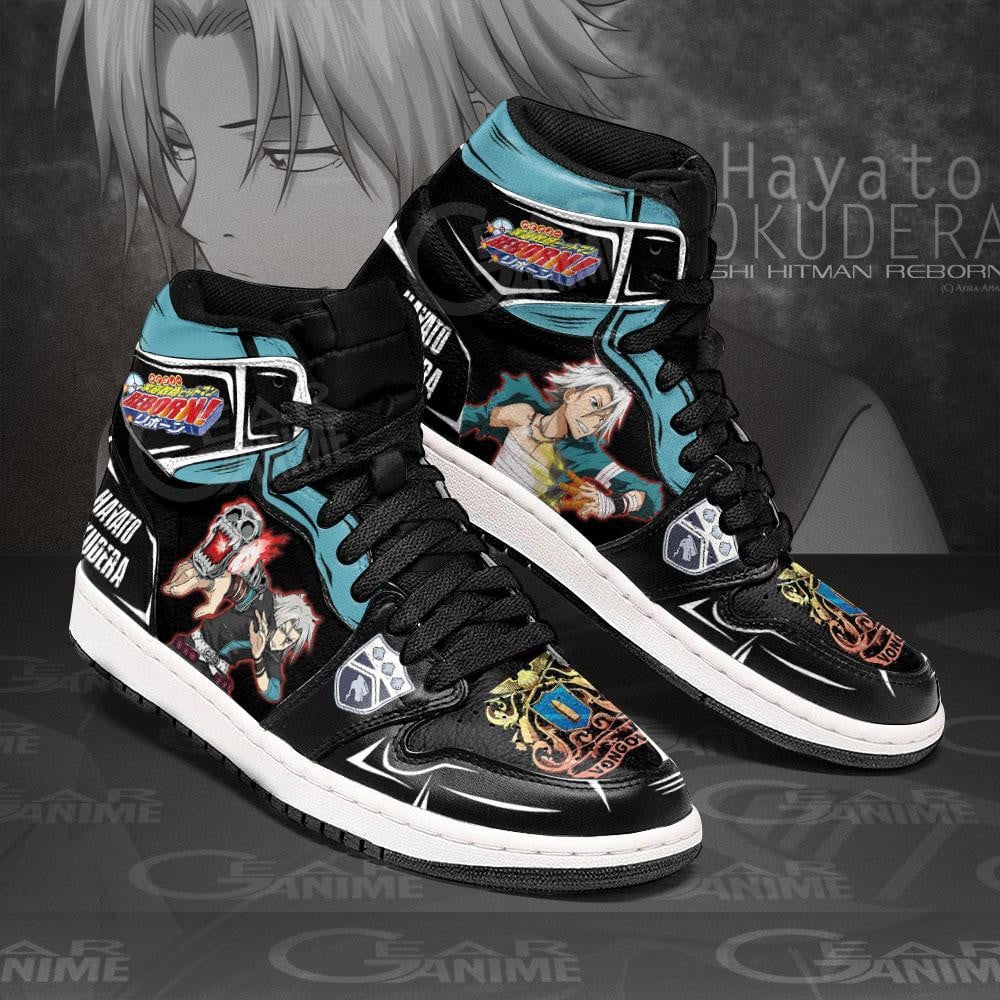 Hayato Gokudera JD1s Sneakers Hitman Reborn Anime Shoes, Air Jordan Hightop