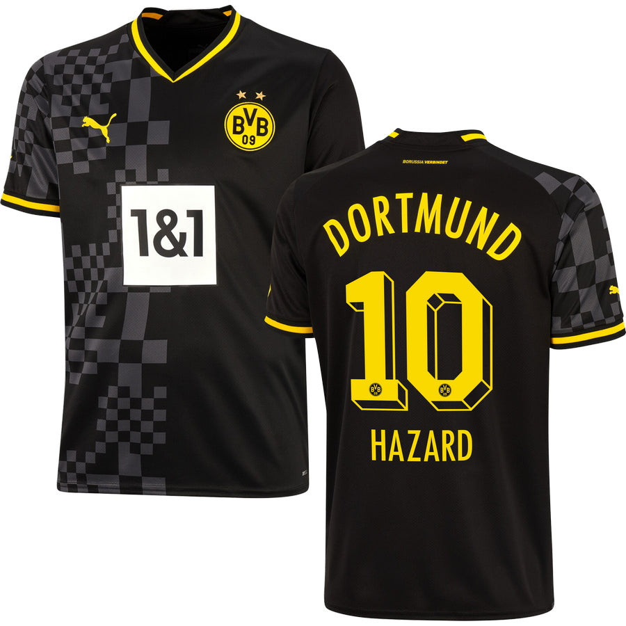 Hazard 10 Borussia Dortmund Men 2022/23 Away Soccer Jersey – Black