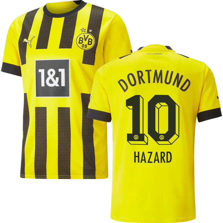 Hazard 10 Borussia Dortmund Men 2022/23 Home Player Soccer Jersey – Yellow