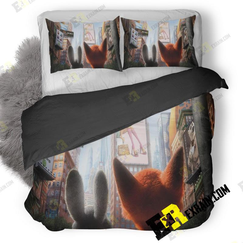 Hd Zootopia 3D Customized Duvet Cover Bedding Set