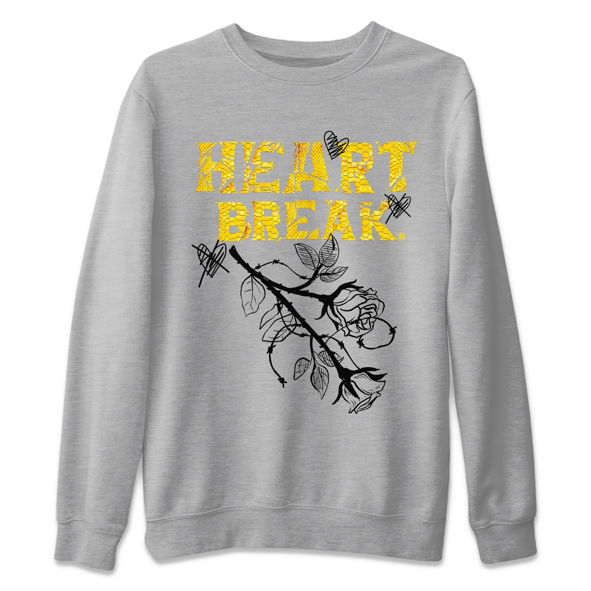Heart Break Unisex Sweater – Air Jordan 11 Yellow Python, Sneakers Matching Sweater