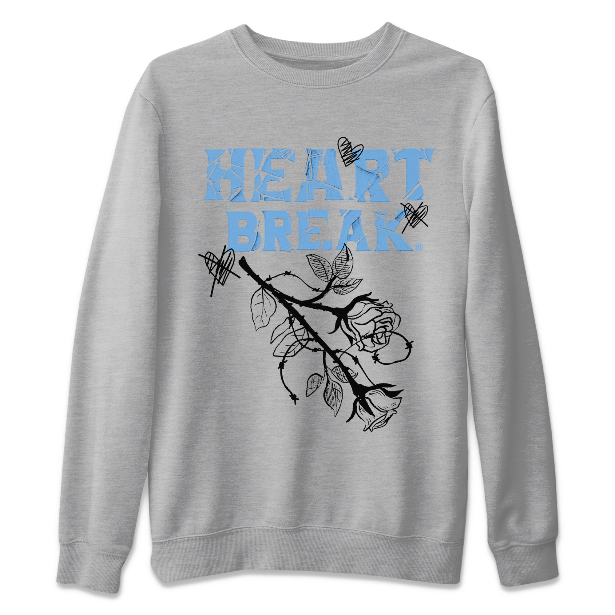 Heart Break Unisex Sweater – Air Jordan 1 University Blue, Sneakers Matching Sweater