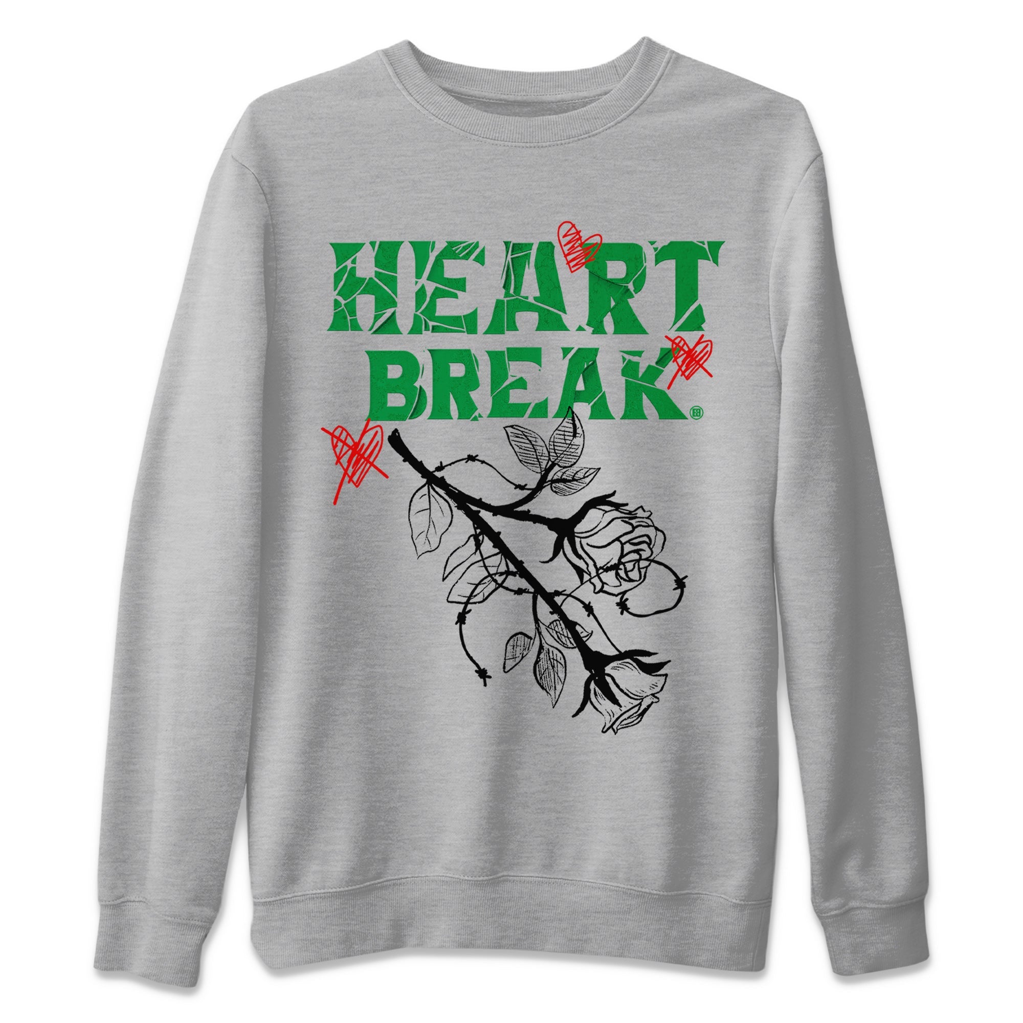 Heart Break Unisex Sweater – Air Jordan 3 Lucky Green, Sneakers Matching Sweater