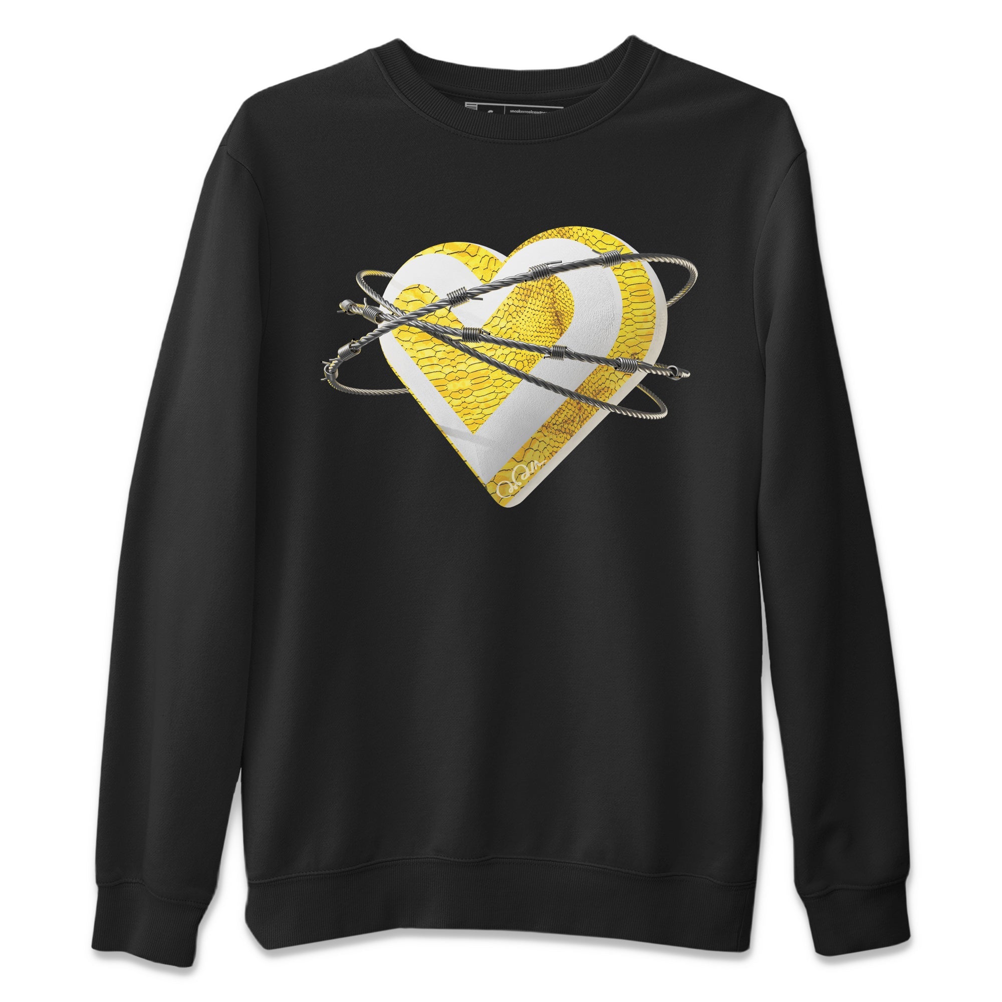 Heart Lover Unisex Sweater – Air Jordan 11 Yellow Python, Sneakers Matching Sweater