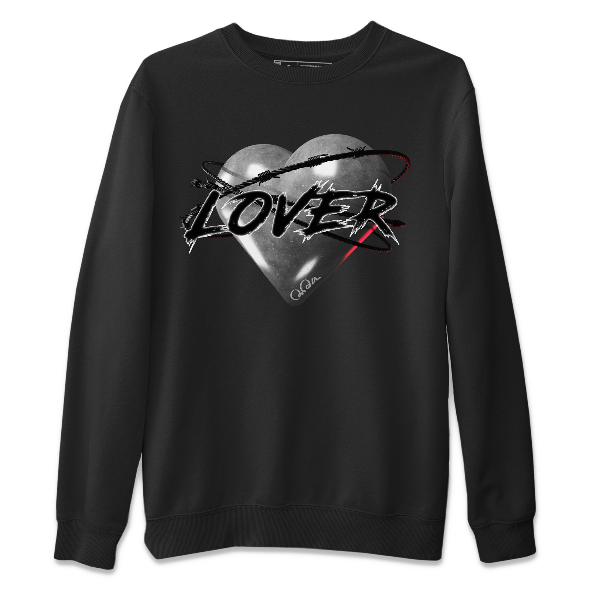 Heart Lover Unisex Sweater – Air Jordan 14 Metallic Silver, Sneakers Matching Sweater