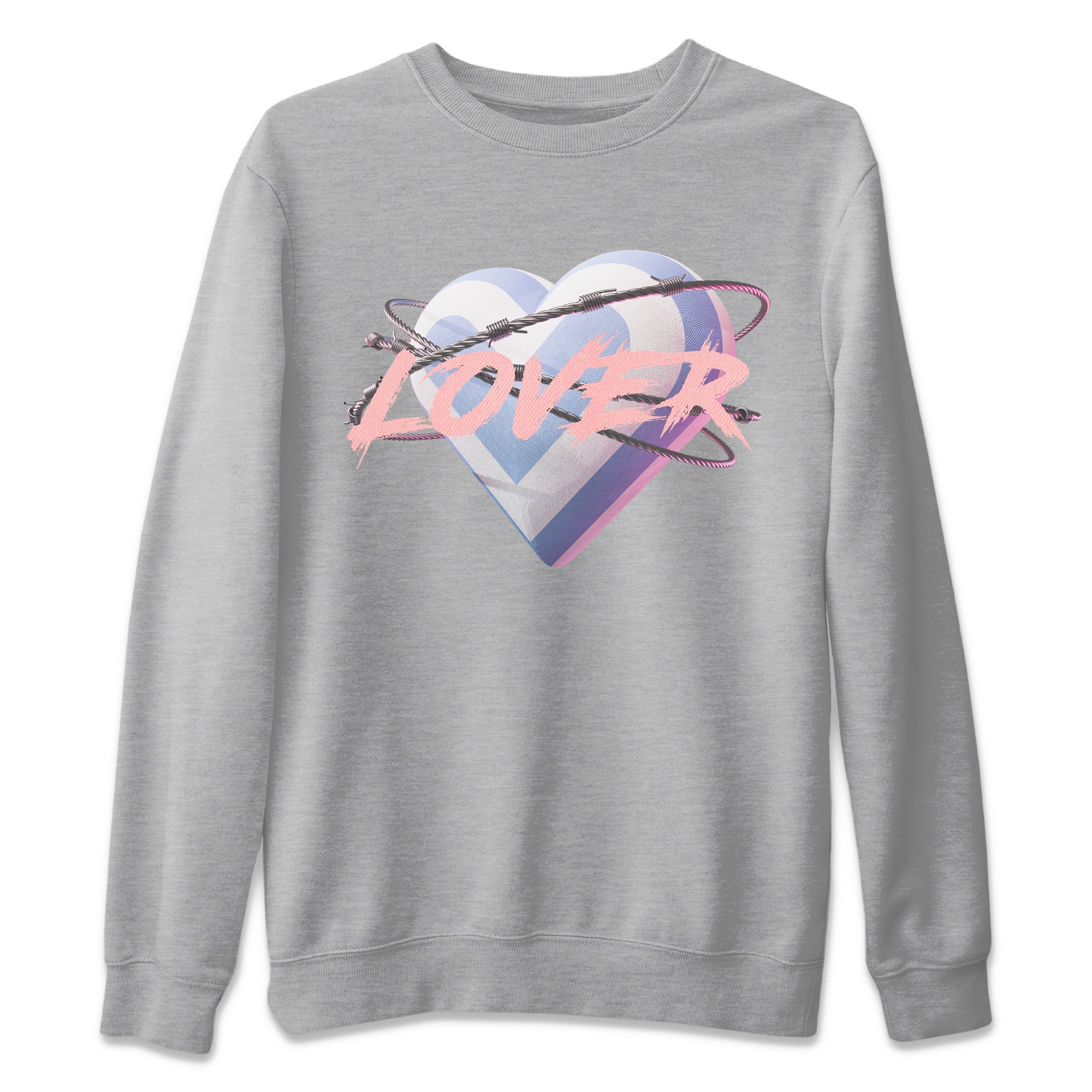 Heart Lover Unisex Sweater – Air Jordan 1 Skyline, Sneakers Matching Sweater