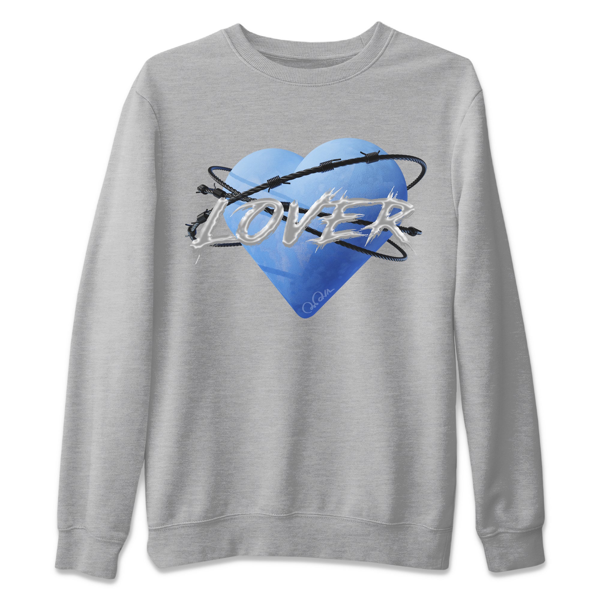 Heart Lover Unisex Sweater – Air Jordan 5 UNC, Sneakers Matching Sweater