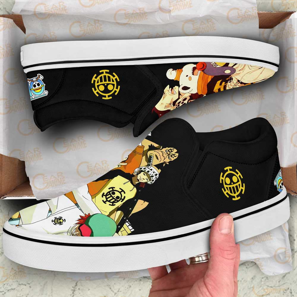 Heart Pirates Slip-On Shoes Canvas Custom Anime One Piece Shoes