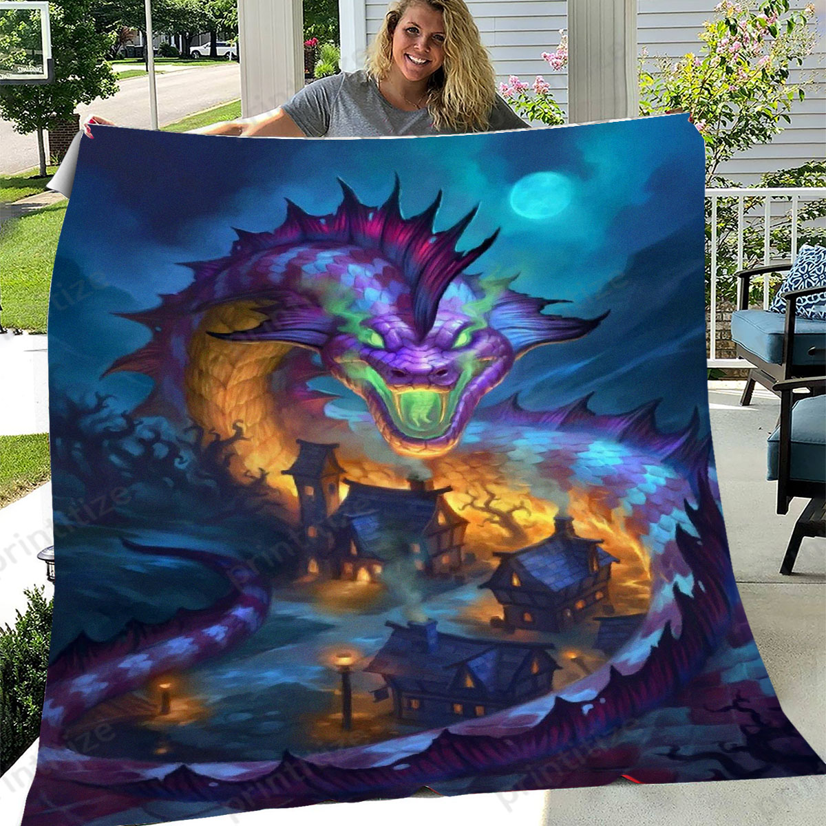Hearthstone Baku The Mooneater Fleece Blanket